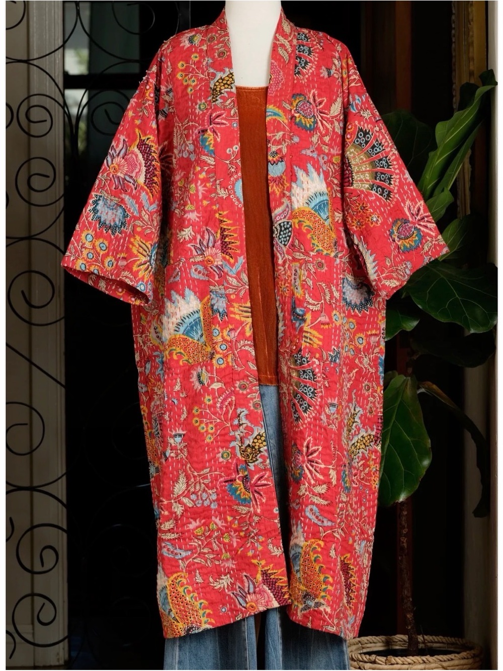 Jacket in Red Lotus